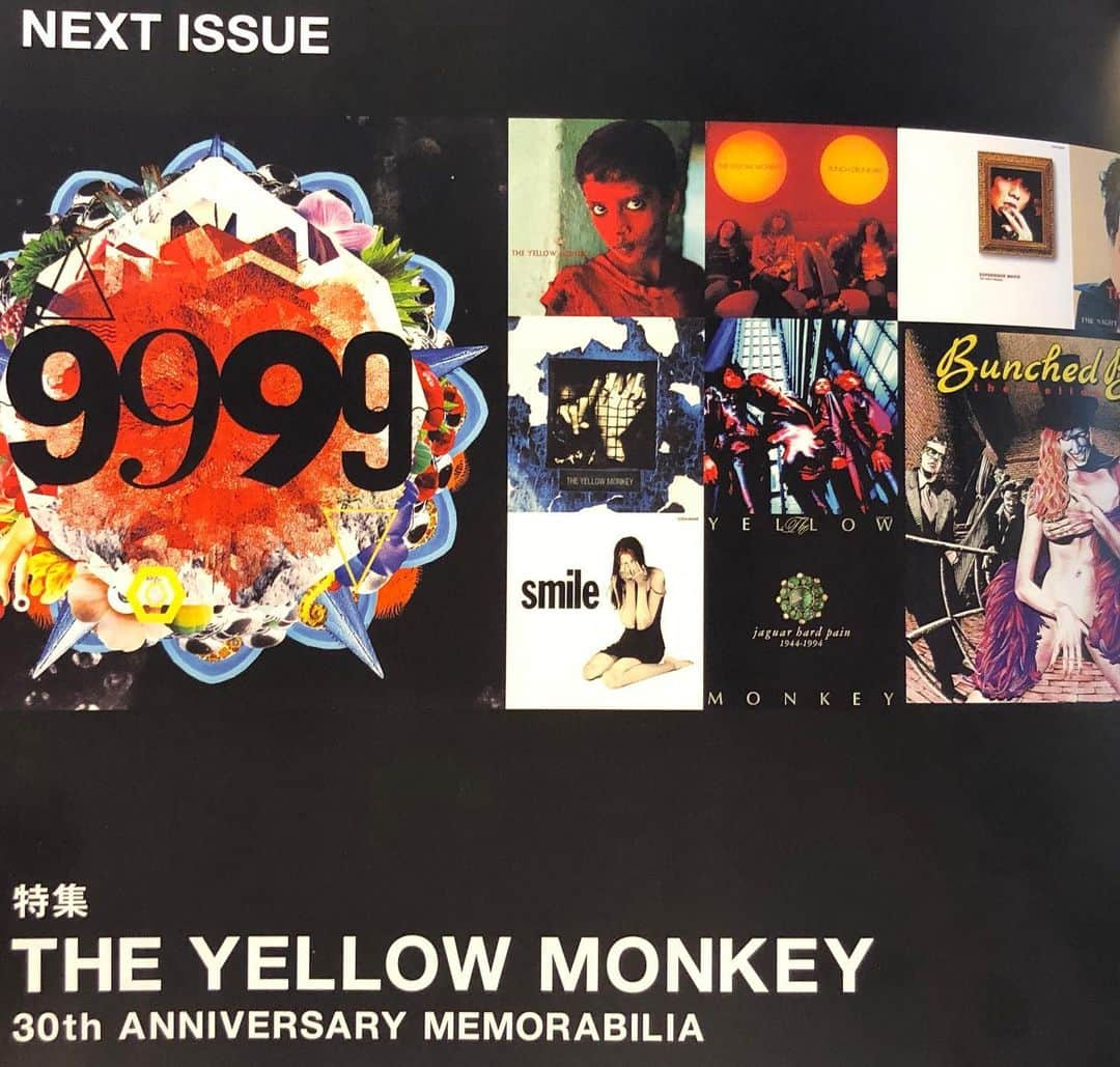 SWITCHさんのインスタグラム写真 - (SWITCHInstagram)「【特集 THE YELLOW MONKEY 6/20発売】次号のSWITCHは国民的ロックバンド、THE YELLOW MONKEYの30周年記念特集です。撮り下ろしフォトストーリー＋メンバー4人の個別ロングインタビュー＋メンバー4人で振り返る全アルバム紹介等を収録した渾身の80ページです。ご期待ください。スイッチウェブ、Amazon等にて予約受付中です。 . #theyellowmonkey @theyellowmonkey.jp #イエローモンキー #イエモン #吉井和哉 #菊地英昭 #廣瀬洋一 #菊地英二 #bunchedbirth #thenightsnailsandplasticboogie #experiencemovie #jaguarhardpain #smile #fourseasons #sicks #punchdrunkard #8 #9999 . #switch_magazine」5月20日 17時34分 - switch_magazine