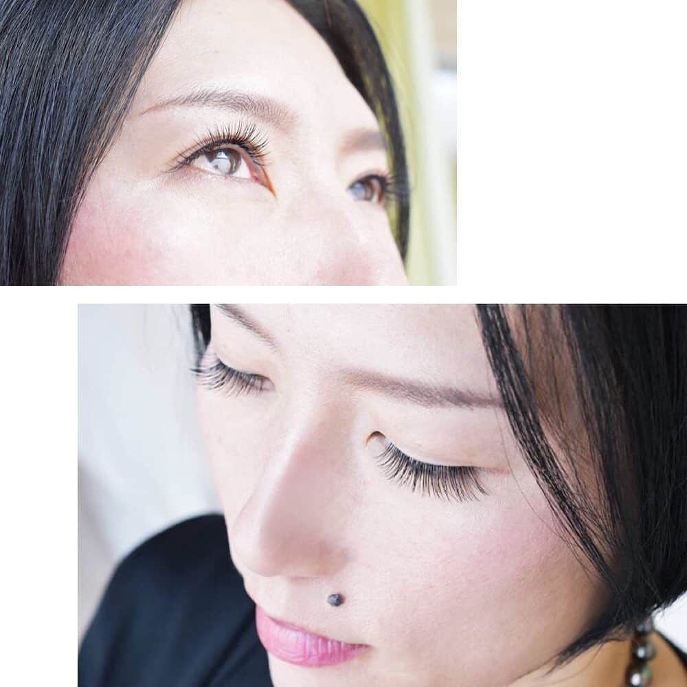 鷹村アオイのインスタグラム：「長岡市のマツエクサロン angels  by lea @angelsbylea0707 さんで片目105本ずつ乗せて頂きました✨ . フサフサです✨ いつもありがとうございます✨ . , #マツエク #マツエクデザイン #マツエク100本」