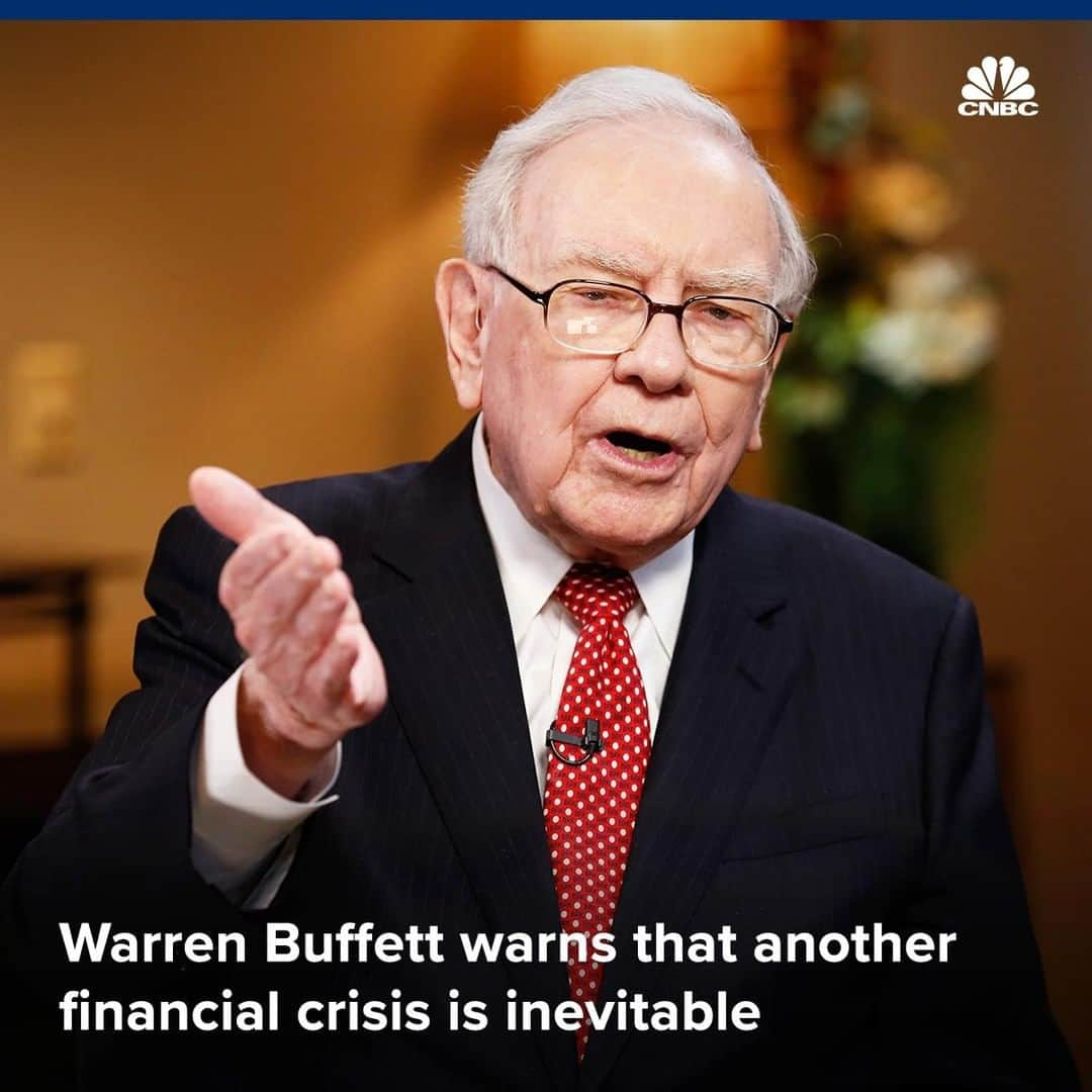 CNBCさんのインスタグラム写真 - (CNBCInstagram)「Key points:⁣ ⁣ ▪️“Well there will be one sometime,” Buffett replied when asked if he was worried another financial crisis will happen again.⁣ ⁣ ▪️The Oracle of Omaha says the human behavior and jealously that lead to crises will forever be a part of the financial system.⁣ ⁣ You can read more on what Buffett had to say about a possible financial crisis, at the link in bio.⁣ ⁣ *⁣ *⁣ *⁣ *⁣ *⁣ *⁣ *⁣ *⁣ ⁣ #WarrenBuffett #Buffett #FinancialCrisis #2008 #LehmanBrothers #OracleOfOmaha #Finance #Stocks #WallStreet #Finances #Wealth #money #Riches #CNBC」5月20日 19時00分 - cnbc