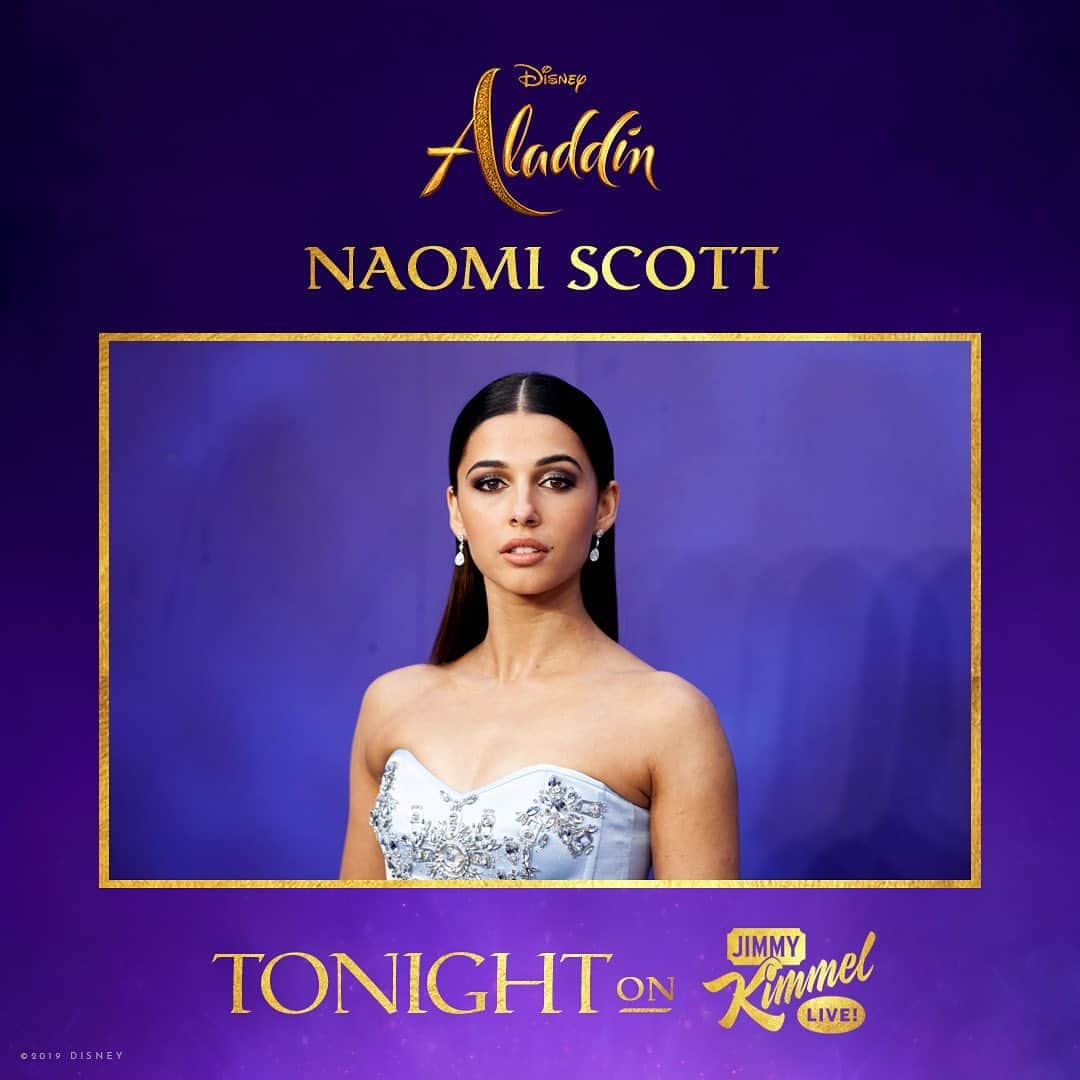 Walt Disney Studiosさんのインスタグラム写真 - (Walt Disney StudiosInstagram)「Watch @NaomiGScott on @JimmyKimmelLive tonight! #Aladdin」5月21日 7時41分 - disneystudios