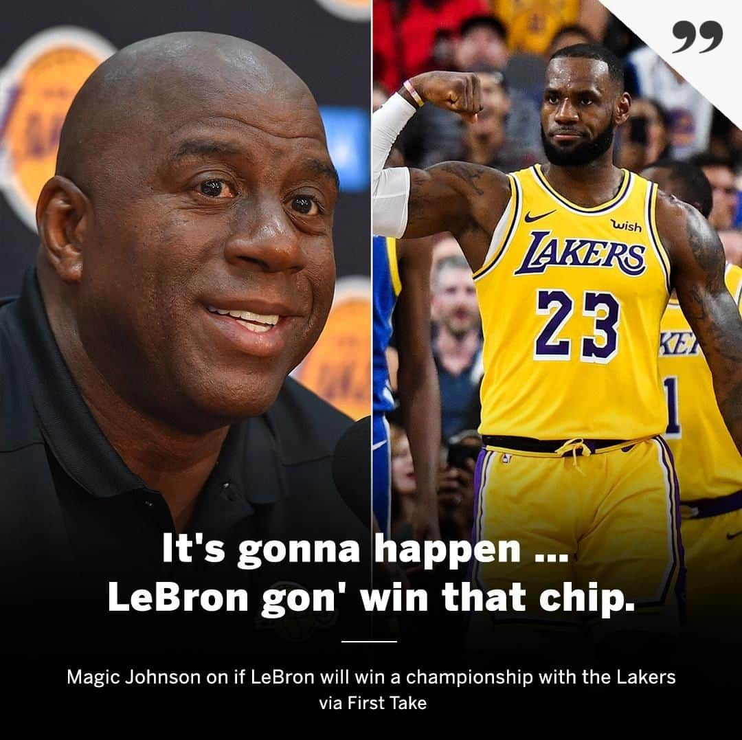 スポーツセンターさんのインスタグラム写真 - (スポーツセンターInstagram)「Magic still believes in LeBron and the Lakers 🏆 (via @firsttake)」5月21日 0時32分 - sportscenter