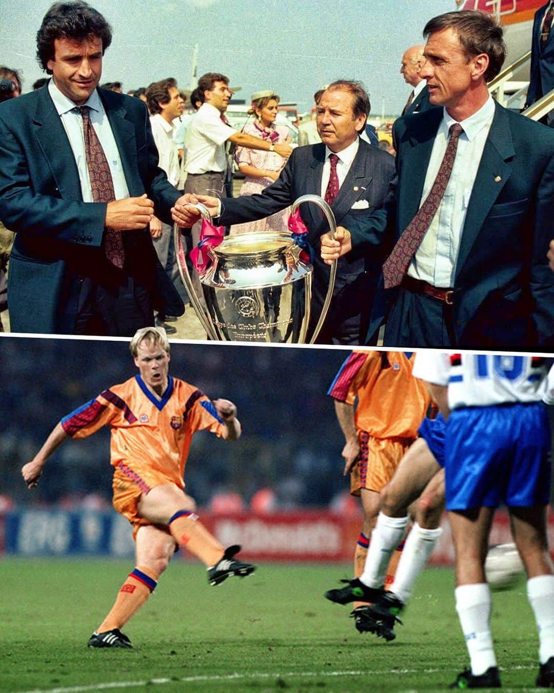 ヨハン・クライフのインスタグラム：「27 years ago today, @fcbarcelona won its first Champions League 🏆 #CruyffLegacy」