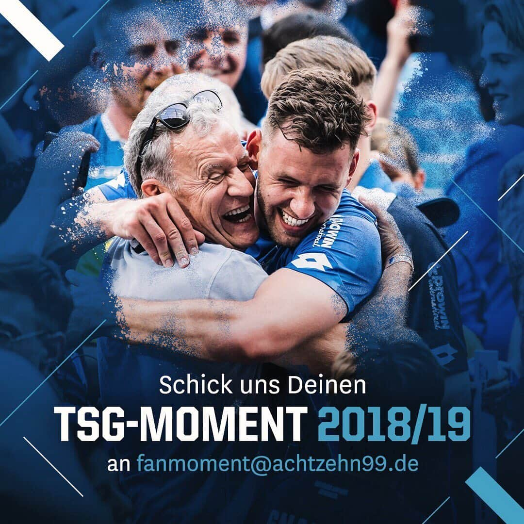 TSG1899ホッフェンハイムさんのインスタグラム写真 - (TSG1899ホッフェンハイムInstagram)「🔵⚪️🙏🏼 Die Saison ist vorüber - wir wollen von Euch wissen, was war Euer TSG-Moment 2018/19? Schickt uns Eure 📸 Fotos und 🎥 Videos an 📧 fanmoment@achtzehn99.de, die Besten werden geteilt!」5月21日 1時00分 - tsghoffenheim