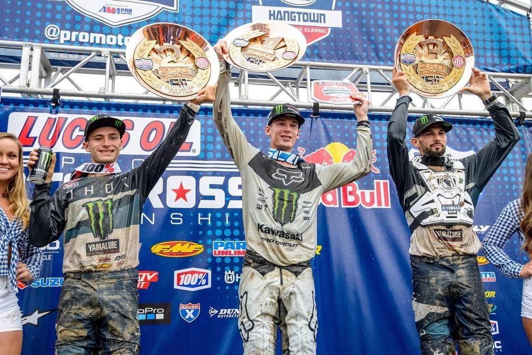 モンスターエナジーさんのインスタグラム写真 - (モンスターエナジーInstagram)「Starting the @promotocross season with a 💥 ⠀⠀⠀⠀⠀⠀⠀⠀⠀ @adamcianciarulo leads the 250MX podium sweep 🧹with @justincooper_32 & @coltnichols39 ⠀⠀⠀⠀⠀⠀⠀⠀⠀ @elitomac also made his way to the podium with a solid 2nd place in 450MX ⠀⠀⠀⠀⠀⠀⠀⠀⠀ #Hangtown #Motocross #Moto #Dirtbike」5月21日 1時21分 - monsterenergy