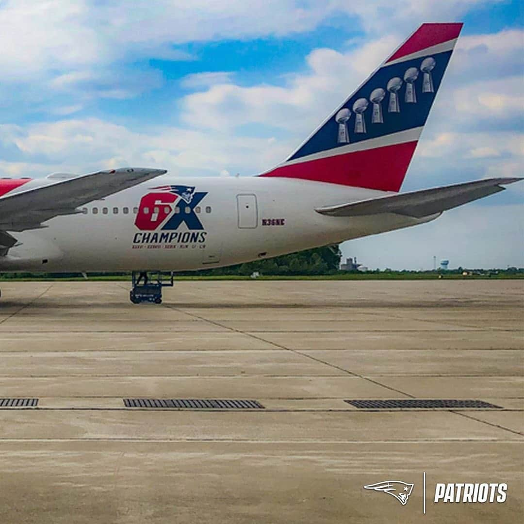 NFLさんのインスタグラム写真 - (NFLInstagram)「Pats' plane got an upgrade. 🏆🏆🏆🏆🏆🏆 (via @patriots)」5月21日 1時38分 - nfl