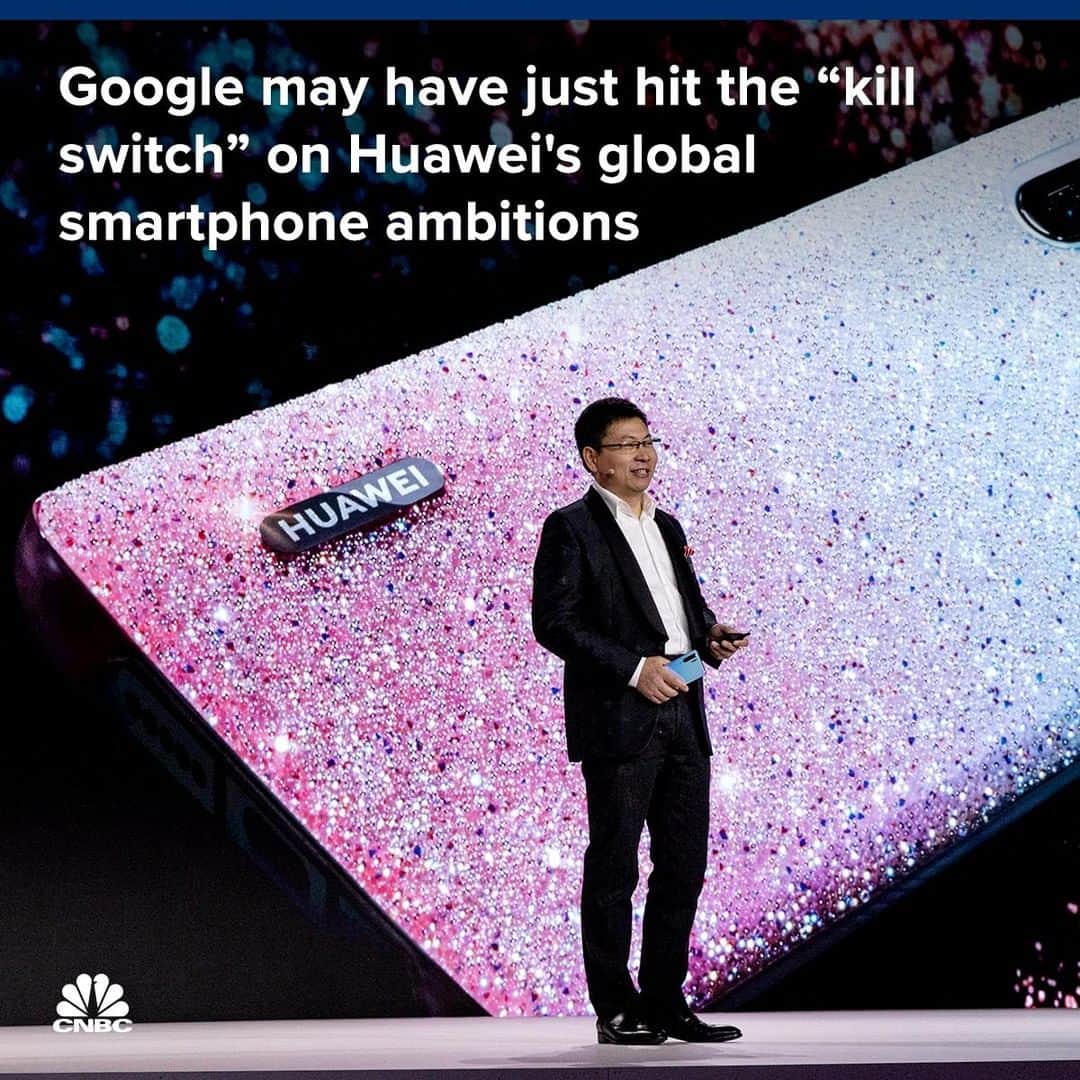 CNBCさんのインスタグラム写真 - (CNBCInstagram)「Huawei wants to be the top player in smartphones globally. But can the Chinese tech giant pull it off without Google?⠀ ⠀ ▪Google has suspended business activity with Huawei that involves the transfer of hardware, software and key technical services in order to comply with a U.S. trade blacklist.⠀ ⠀ ▪That means future Huawei phones won’t have the Google services that users have come to expect on Android devices.⠀ ⠀ ▪Analysts say that could cause big problems for the company internationally, where nearly half of its smartphone shipments go.⠀ ⠀ To read more, visit the link in bio.⠀ *⠀ *⠀ *⠀ *⠀ *⠀ *⠀ *⠀ *⠀ #huawei #google #smartphone #android #tech #technology #china #business #businessnews #cnbc」5月21日 2時01分 - cnbc