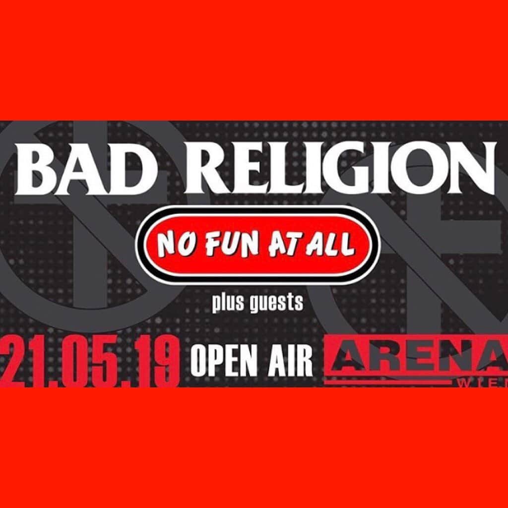 Bad Religionさんのインスタグラム写真 - (Bad ReligionInstagram)「vienna arena tomorrow... maybe no control? maybe」5月21日 4時45分 - badreligionband