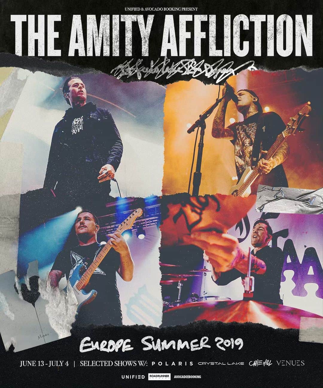 The Amity Afflictionさんのインスタグラム写真 - (The Amity AfflictionInstagram)「Europe (June/July) and Australia (September) we can’t wait to get back on the road and play for you all again! Some tickets still available from theamityaffliction.net」5月21日 16時21分 - theamityaffliction