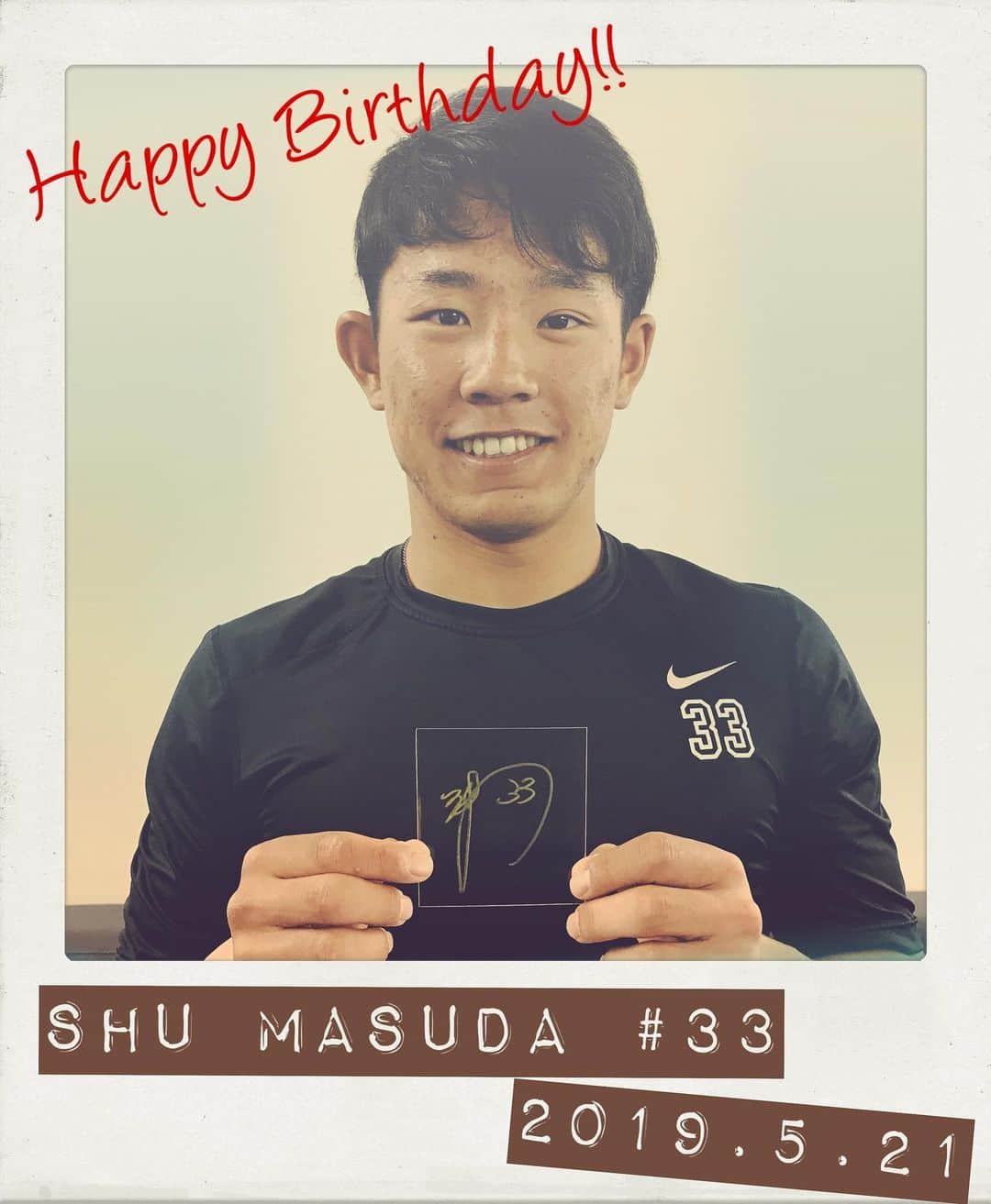 のインスタグラム：「#HAPPYBIRTHDAY #5月21日 #20歳 #モバイル公式サイト #サインシートプレゼント #softbankhawks #ホークス #奪sh #増田珠」