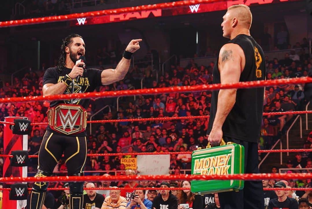 WWEさんのインスタグラム写真 - (WWEInstagram)「#BrockLesnar and @paulheyman are at #RAW!! Who will Brock challenge?? @thetruekofi or @wwerollins??」5月21日 9時20分 - wwe