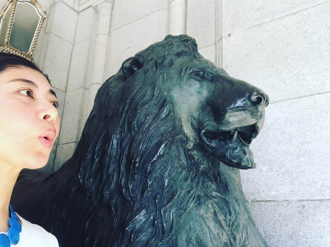 間々田佳子のインスタグラム：「ライオンくん… 何を見てるの？  遠くの未来…？ 過去を振り返り 自分とは…と分析する傾向がある日本人 私も昔から私はこうだから…と 思いがちですが…  大事なことは 今とこれからの未来✨  未来は自分で作る！ 過去の自分に振り回されない！  常に脱皮よ！脱皮🐛🦋 🐣🐣🐣 新しい自分になろう✨  色々話しを膨らませてしまいましたが 日本橋三越 これから打ち合わせ😘 気合い入れてGO〜❣️ #間々田佳子 #顔ヨガ」