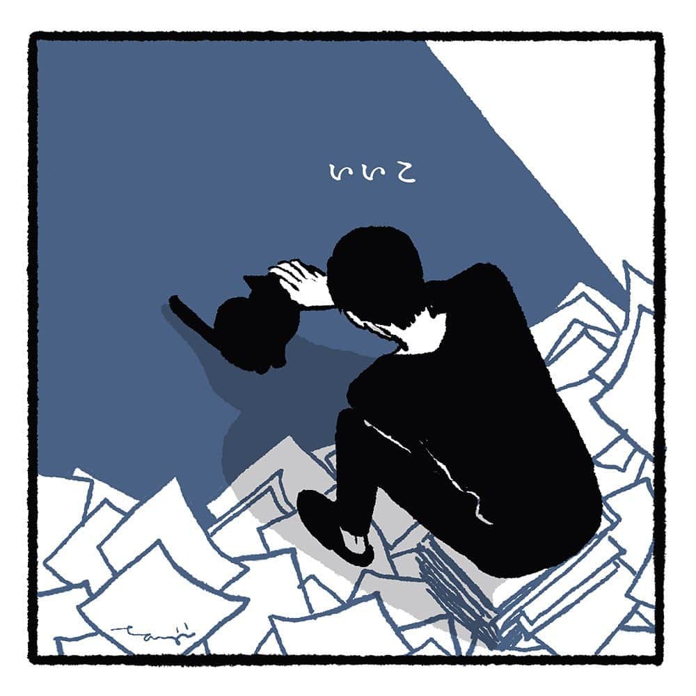 のインスタグラム：「good boy.  #illustration #artwork #cat」