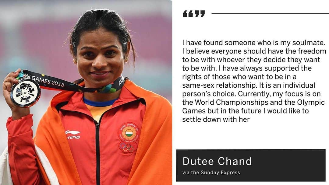 エレン・デジェネレスさんのインスタグラム写真 - (エレン・デジェネレスInstagram)「She’s the 100m record holder and the first openly gay sportsperson in India. I guess she knows a thing or two about being first. I’m so proud of her.」5月21日 12時58分 - ellendegeneres