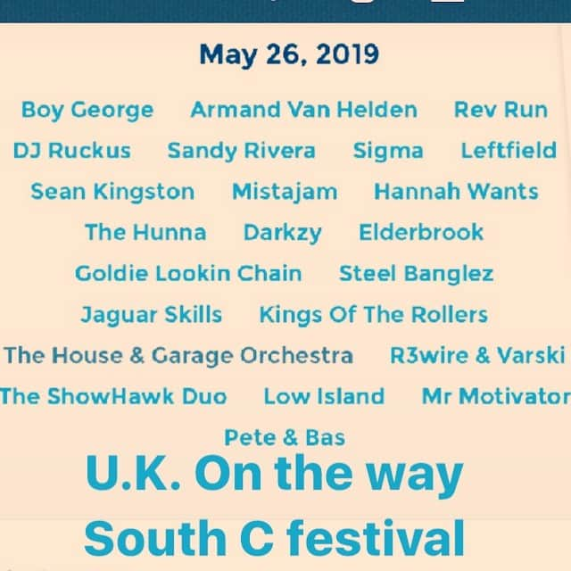 ジョゼフ・シモンズさんのインスタグラム写真 - (ジョゼフ・シモンズInstagram)「This Sunday!!! A brand new festival for the south coast  Sun 26. May 2019 King George V Fields Portsmouth, UK」5月22日 1時42分 - revwon