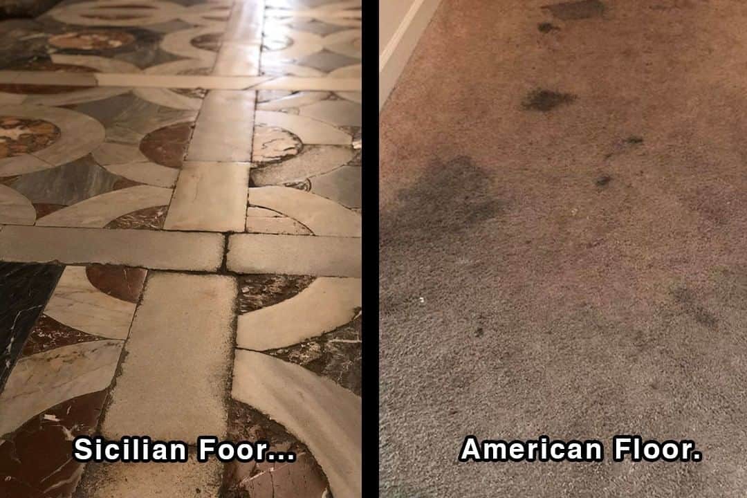 ミーシャ・コリンズさんのインスタグラム写真 - (ミーシャ・コリンズInstagram)「Sicilian floor... American floor.」5月22日 2時41分 - misha