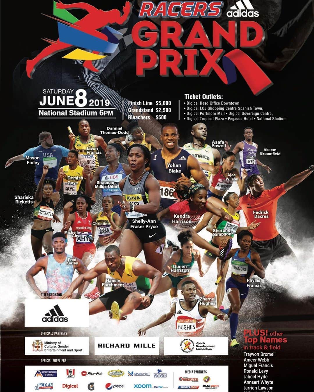 ウサイン・ボルトさんのインスタグラム写真 - (ウサイン・ボルトInstagram)「Racers Grand Prix!!!!! June 8, 2019  @6pm  National Stadium, Kingston Be there!!!! 🙌🏽🙌🏽🙌🏽🙌🏽🙌🏽」5月22日 2時44分 - usainbolt