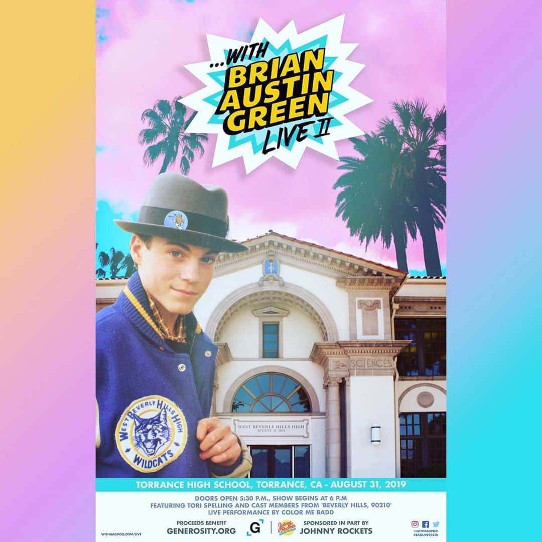 ブライアン・オースティン・グリーンさんのインスタグラム写真 - (ブライアン・オースティン・グリーンInstagram)「“...with Brian Austin Green” podcast live from West Beverly High (Torrance High School | Torrance, CA), Saturday, Aug. 31, 2019 with @arent_you_that_guy, @wdrussell, @torispelling and more guests from @bh90210 including a live musical performance by Color Me Badd. Sponsored in part by @johnnyrockets. Tickets available at withBAGpod.com/live #BAGLive90210」5月21日 20時57分 - brianaustingreen