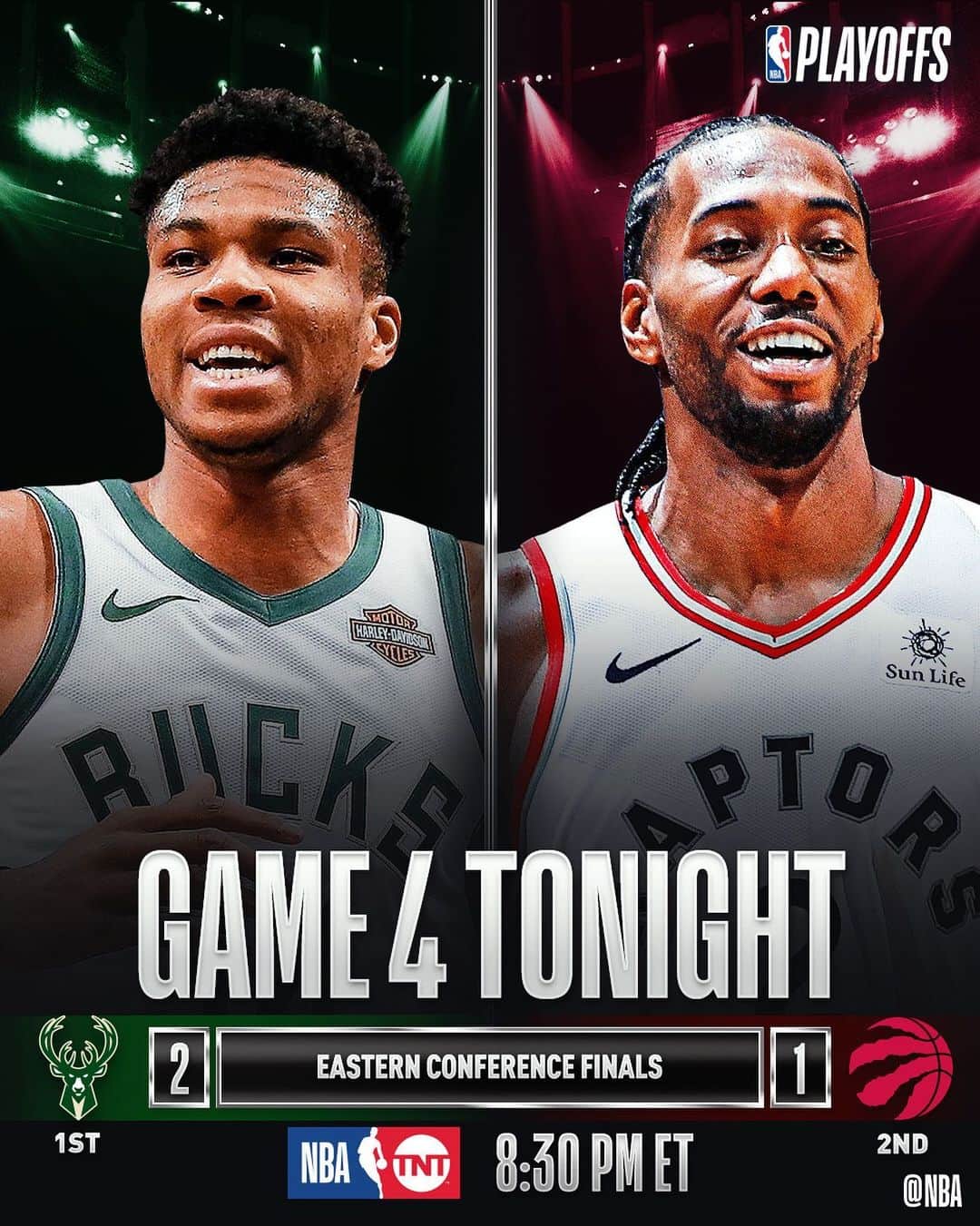 NBAさんのインスタグラム写真 - (NBAInstagram)「Will the @bucks take a commanding 3-1 lead... or will the @raptors even the ECF up 2-2??」5月21日 21時59分 - nba