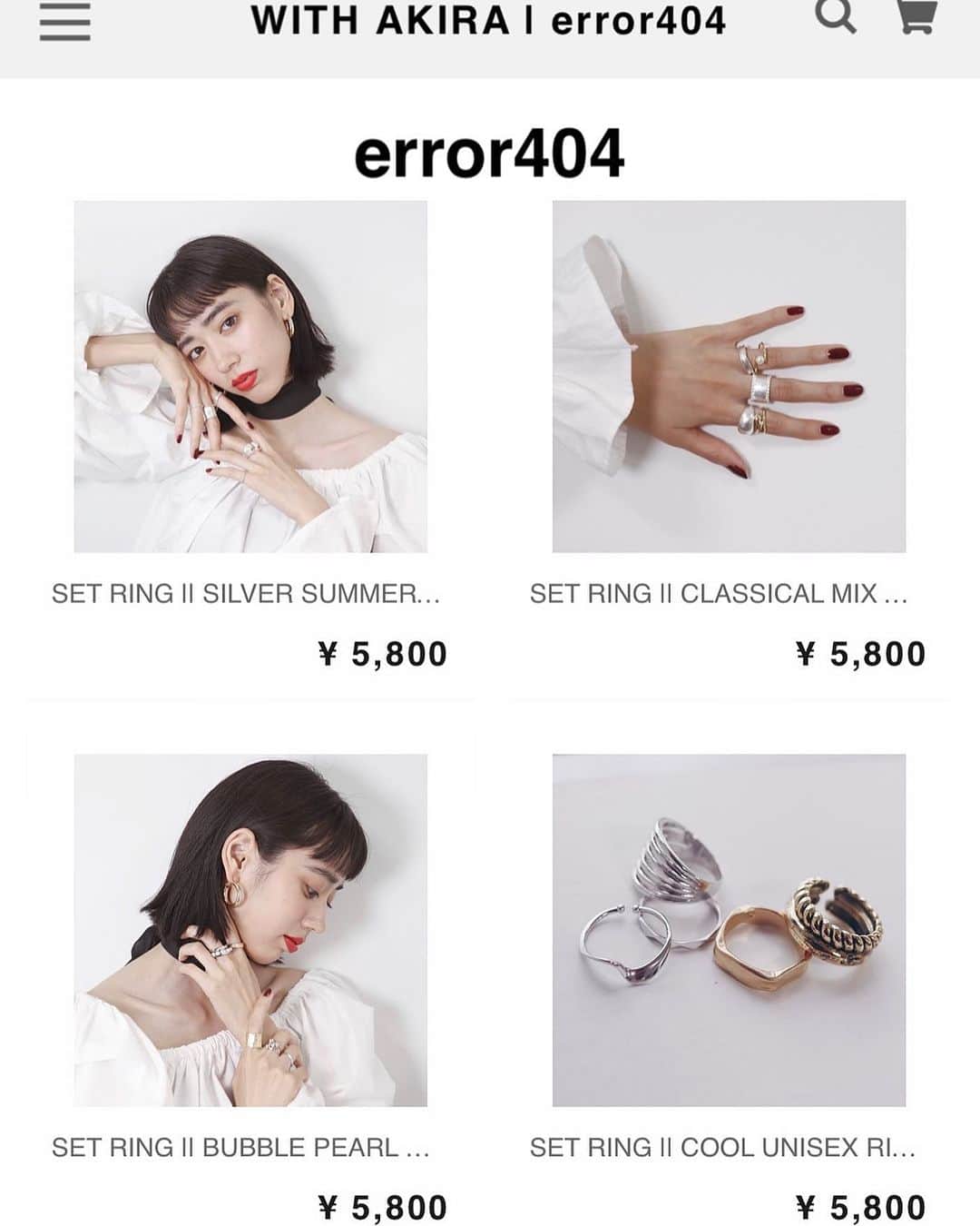 晶さんのインスタグラム写真 - (晶Instagram)「ご報告🌷 @err.404.or さんのリングをセレクトした コラボセットが発売しました💍 ストーリーのURLより見て頂けますので是非✔︎」5月21日 22時19分 - ___akira_i