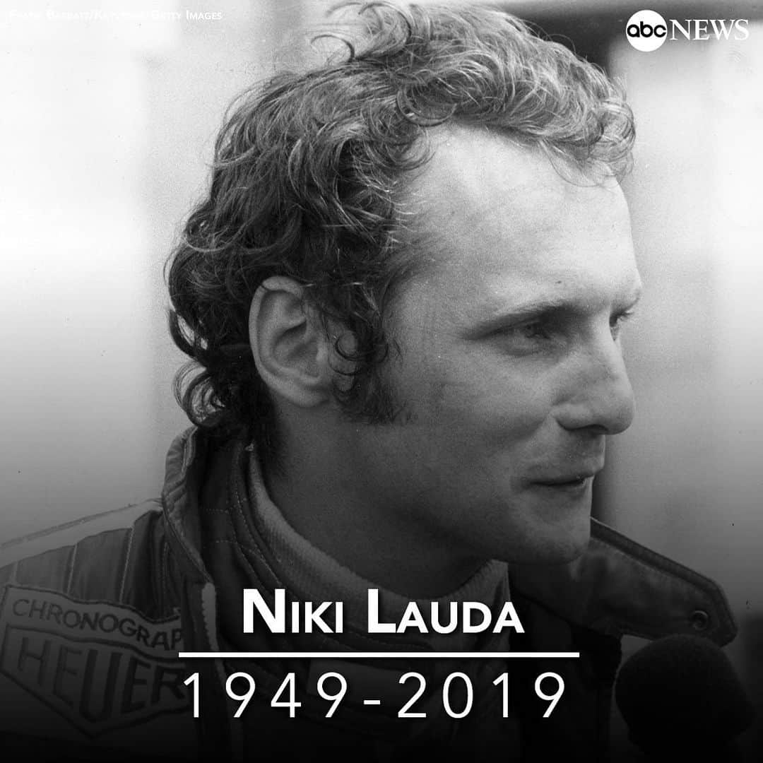 ABC Newsさんのインスタグラム写真 - (ABC NewsInstagram)「Niki Lauda, the Austrian former Formula One legend and three-time World Championship winner, has died at the age of 70.」5月21日 22時45分 - abcnews