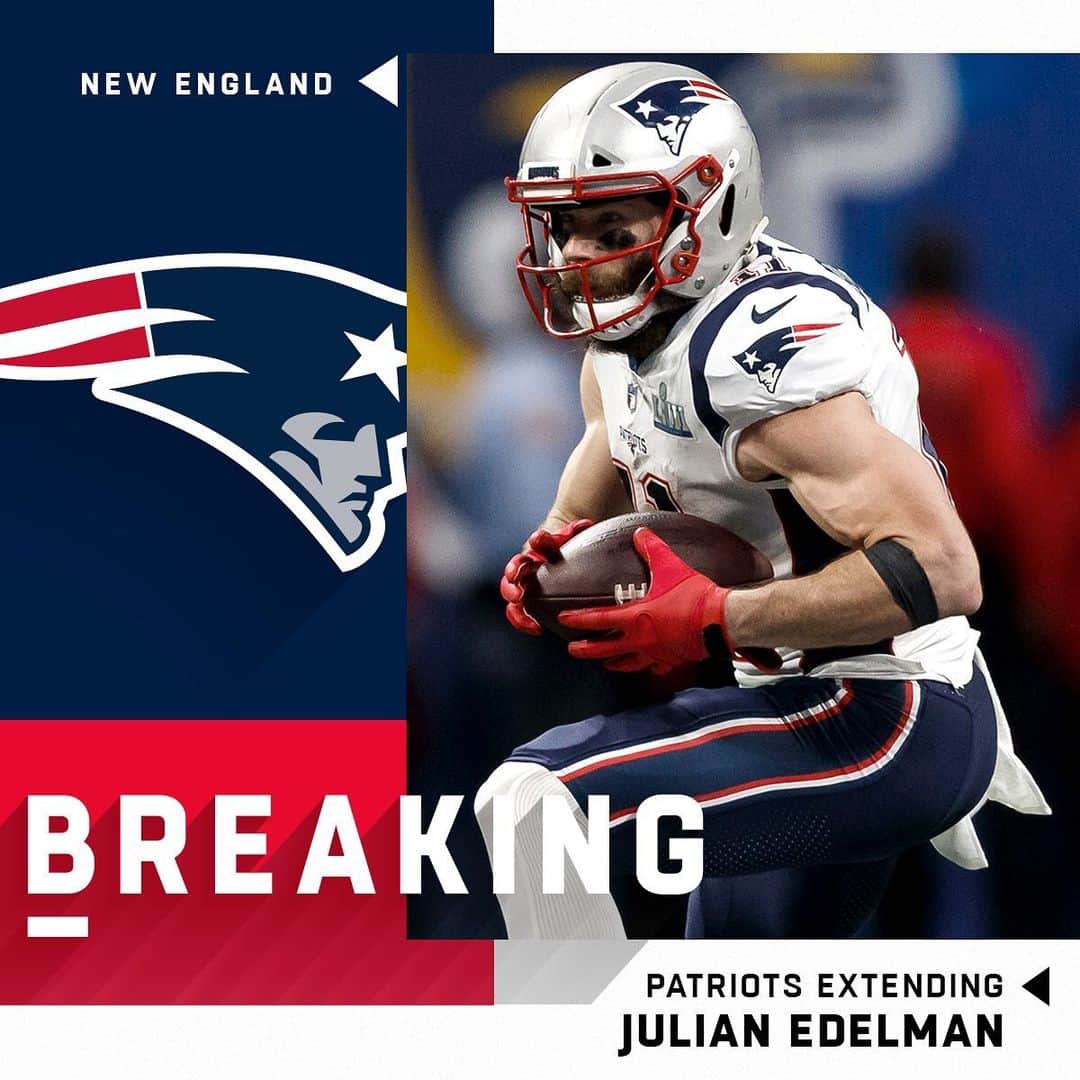 NFLさんのインスタグラム写真 - (NFLInstagram)「Julian Edelman, @patriots finalizing two-year, $18M contract extension that could allow him to finish his career in New England. (via @mike_garafolo + @rapsheet) 📷: @rkangphoto/NFL」5月21日 23時44分 - nfl