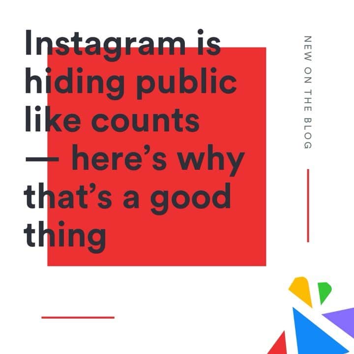 のインスタグラム：「A few weeks ago, Instagram revealed that it will start hiding public like counts from user posts. And though Instagram may be very hard to imagine without likes for some people, this seemingly small change might have major positive implications on some of the most pressing problems that the social media ecosystem is currently facing. Check out the latest article on the #IconosquareBlog to learn more about why hiding public like counts is actually a good thing. 👌 [link in bio]  bit.ly/IcoBlogI05-20-19」