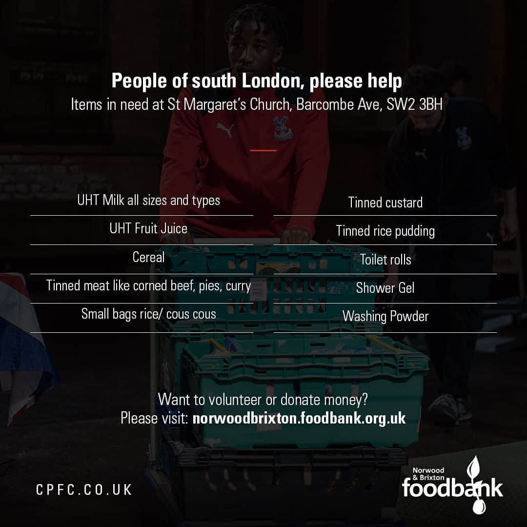 クリスタル・パレスFCさんのインスタグラム写真 - (クリスタル・パレスFCInstagram)「Please help those in crisis.  Link in bio ❤️ 💙」5月22日 0時38分 - cpfc