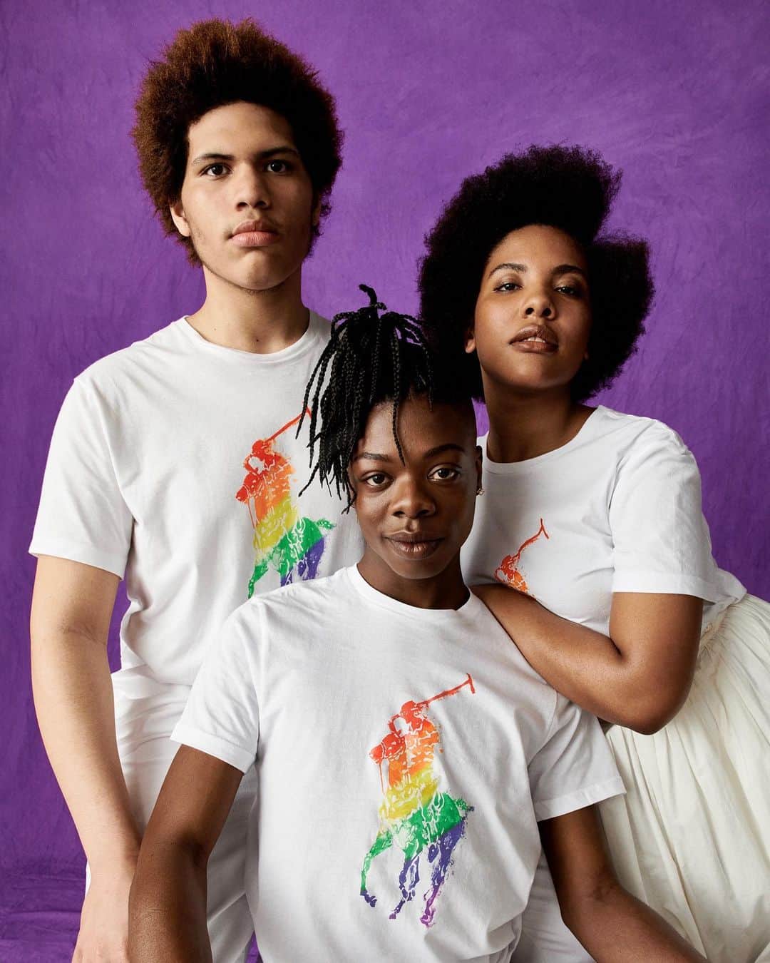 Polo Ralph Laurenさんのインスタグラム写真 - (Polo Ralph LaurenInstagram)「Purple for spirit. As told by Tyriq, Evrisha, and Cory from the @HetrickMartin Institute. . “Your spirit makes you who you are. And the flag is all about being who you are, being prideful. You can’t have pride without spirit,” says Tyriq. . Explore all the colors of the rainbow flag and the full #RLPride campaign through the link in bio. . When you shop the Pride graphic tee, 100% of the purchase price is donated to @StonewallFoundation. When you shop the Pride hoodie, hat, tote, and Polo shirt 50% of the purchase price is donated.」5月22日 1時00分 - poloralphlauren