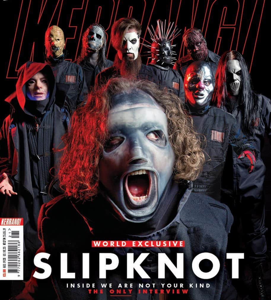 Slipknotさんのインスタグラム写真 - (SlipknotInstagram)「New cover of @kerrangmagazine_ is out tomorrow, May 22. Pre-order your copy at kerrang.newsstand.co.uk | Swipe up in our story.」5月22日 4時38分 - slipknot