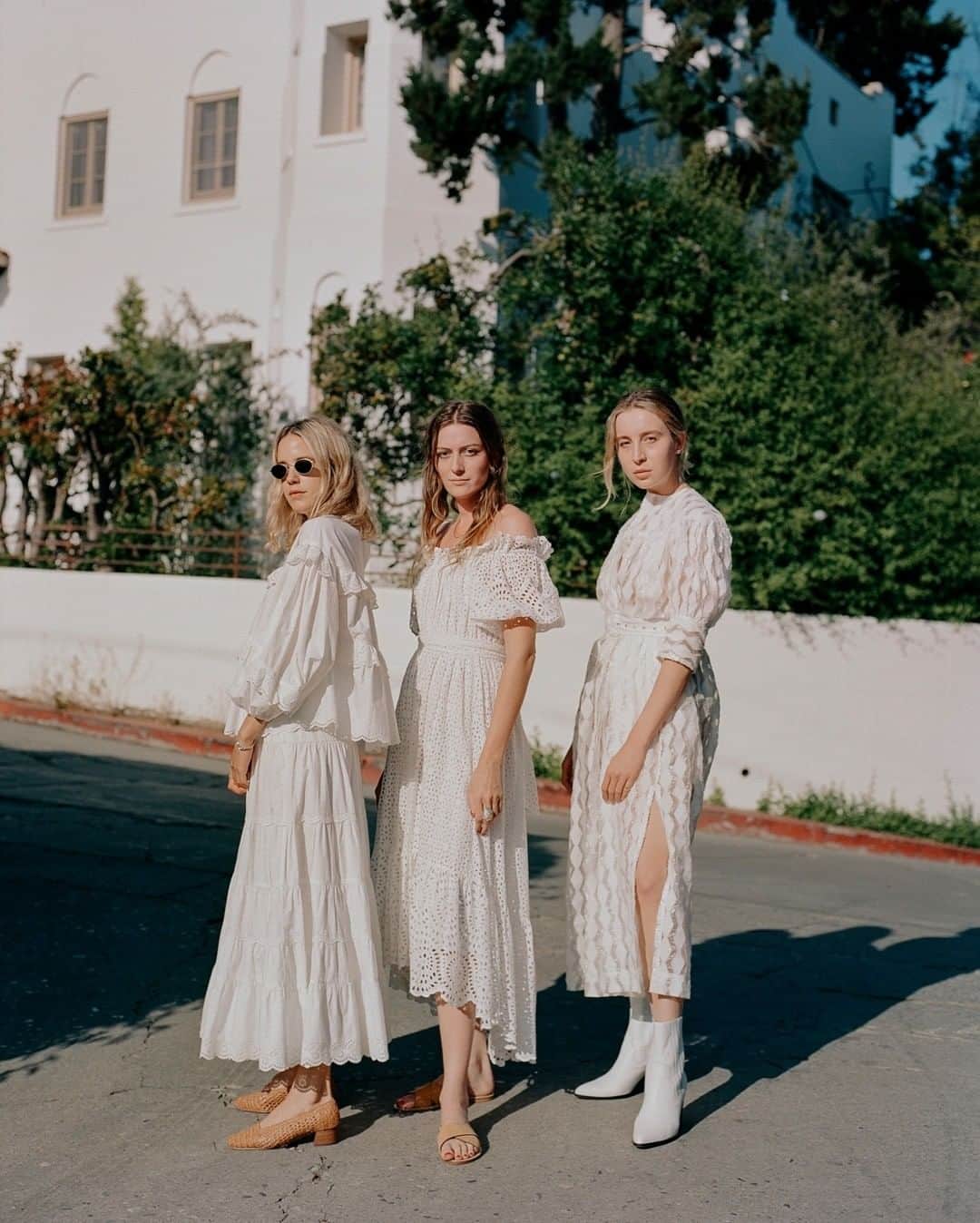 Flaunt Magazineさんのインスタグラム写真 - (Flaunt MagazineInstagram)「Go to Flaunt.com as we catch up with @billiebadams on her new @lesfilles.cc project #lesfilleswedding. ⠀⠀⠀⠀⠀⠀⠀⠀⠀ ⠀⠀⠀⠀⠀⠀⠀⠀⠀ #BecAdams, @LeslieKirchhoff, @hangipani @ULLAJOHNSON top and skirt, @MIISTA shoes, and talent’s own sunglasses. @ULLAJOHNSON dress, @AMANUstudio shoes, and @KRYSIARENAUjewelry ring. @RACHELCOMEY  dress, @ALDO_shoes shoes, and stylist’s own earrings. ⠀⠀⠀⠀⠀⠀⠀⠀⠀ Photographed by @britt.lucas  Styled by @wanna__b」5月22日 7時15分 - flauntmagazine
