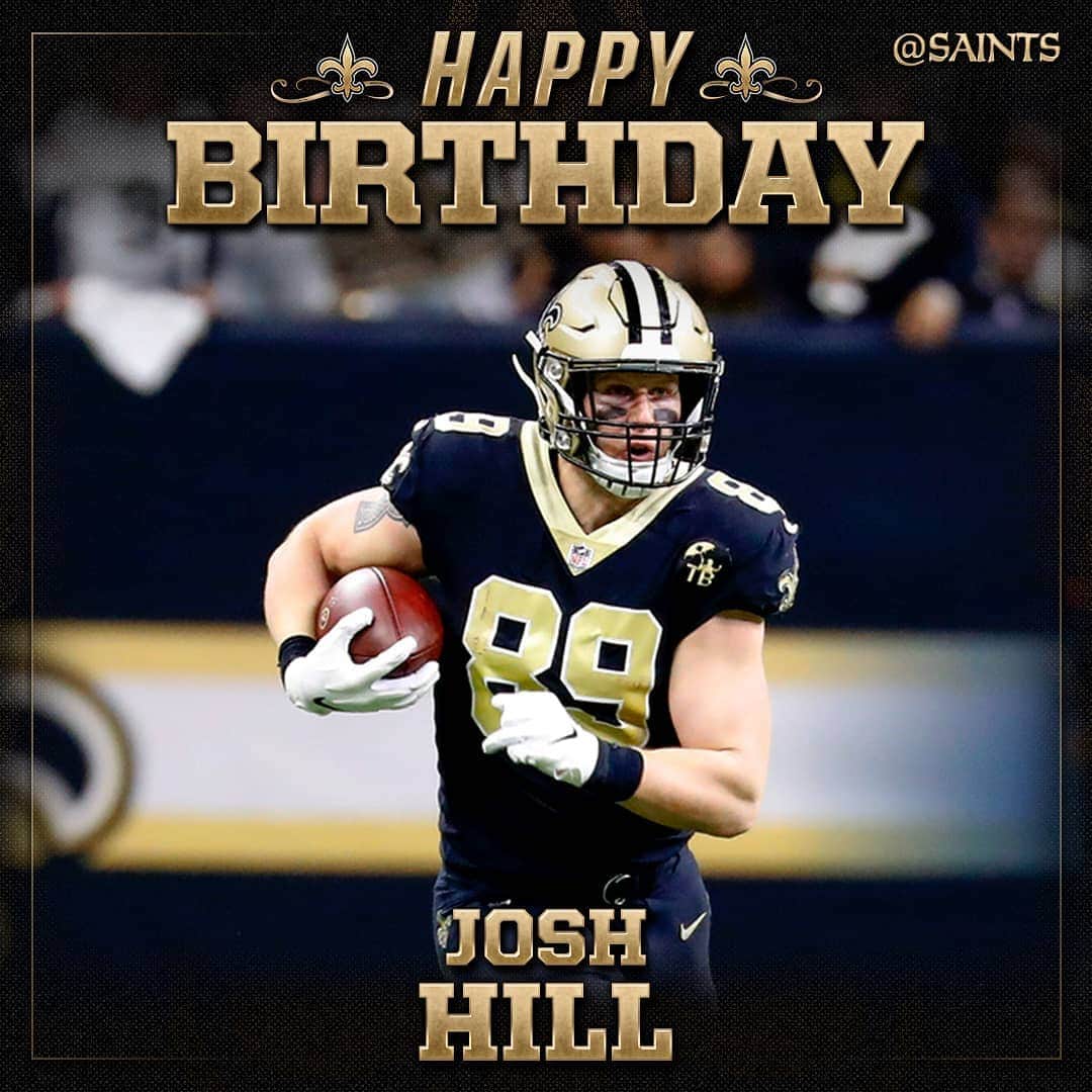 ニューオーリンズ・セインツさんのインスタグラム写真 - (ニューオーリンズ・セインツInstagram)「Join us in wishing Josh Hill a Happy Birthday! 🎂」5月22日 7時23分 - saints
