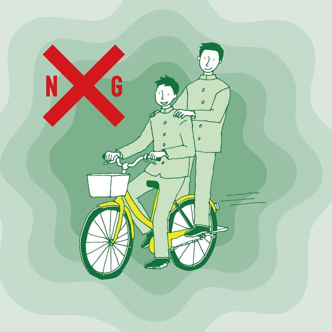 【公式】ブリヂストン×スクールのインスタグラム：「本日 5月22日は サイクリングの日です。  2015年6月1日に道路交通法が改正され、 自転車の違反が厳罰化されました。  マナーを守りながら、安心・安全で 快適な自転車通学を。  #今日は何の日 #サイクリングの日 #知っていましたか？ #自転車は軽車両 #２人乗りは禁止 #道路交通法 #安心安全な自転車通学 #毎日を楽しく、安全に #ブリヂストンサイクル #bridgestonecycle #ブリヂストン #bridgestone #通学自転車」