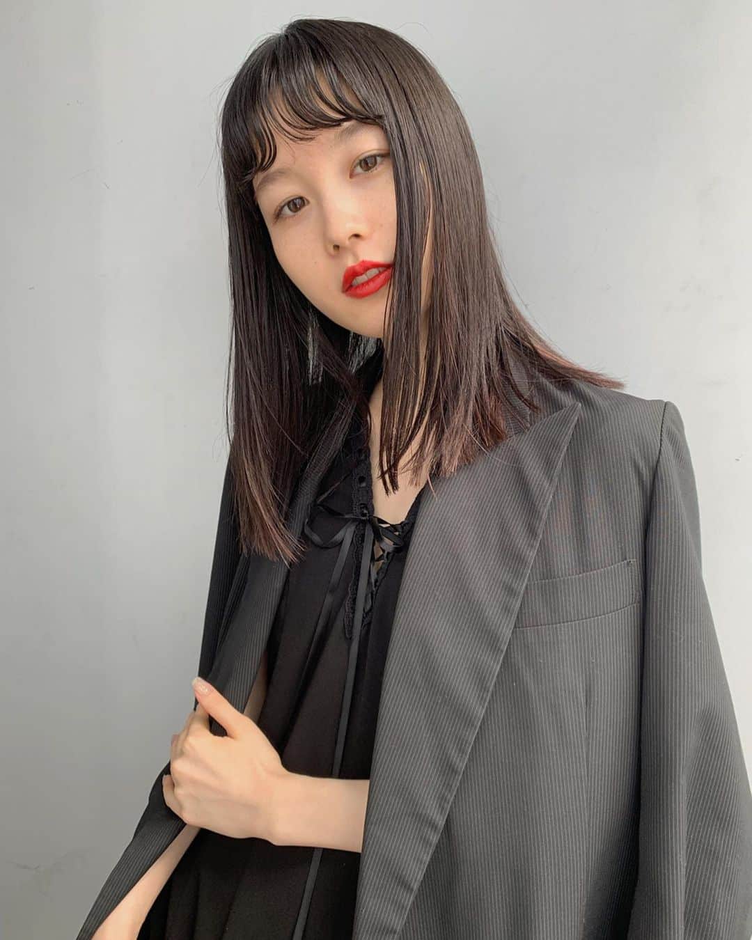 nanako itoのインスタグラム：「@alisahieda 🌿 . cut×bang perm」