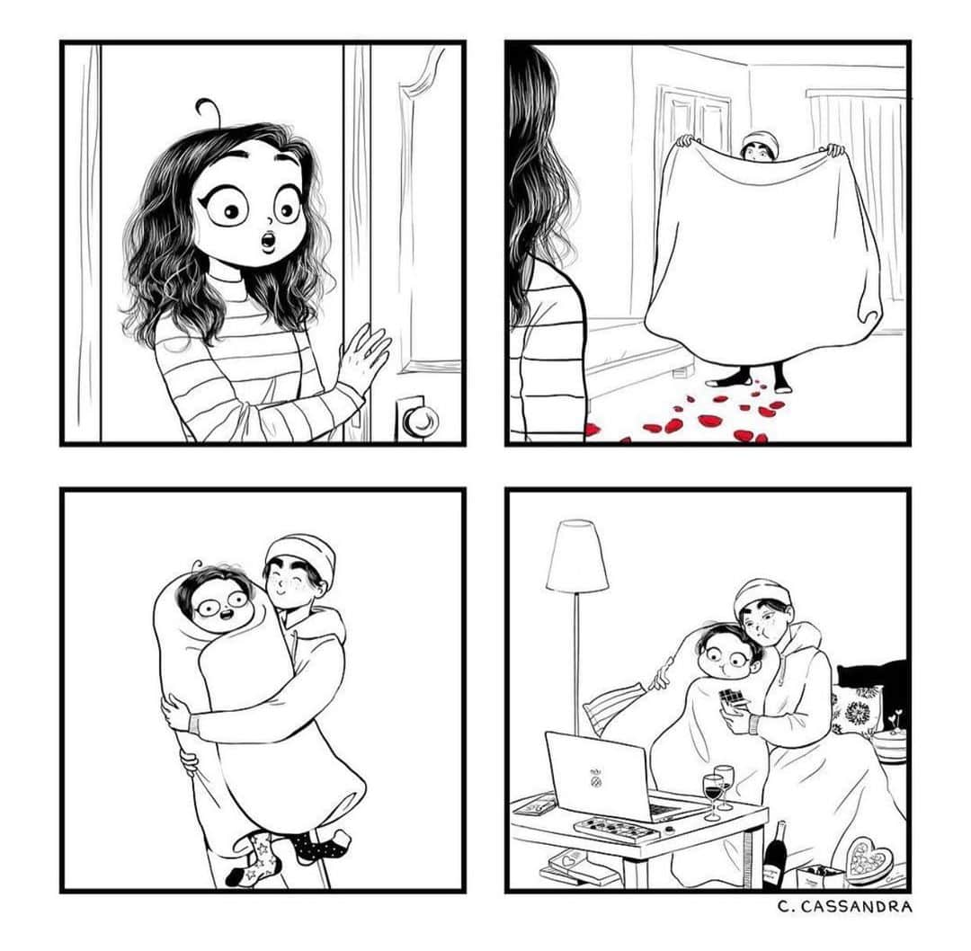 9GAGさんのインスタグラム写真 - (9GAGInstagram)「You always know how to spoil me ☺️ Follow @couple for more #couplegoals - ✏️ @cassandracalin - #couple #relationship #relationshipgoals #comic #netflixandchill"」5月22日 21時06分 - 9gag