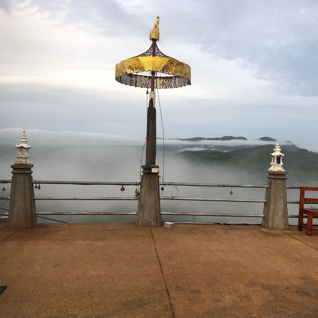 てっぺいさんのインスタグラム写真 - (てっぺいInstagram)「雨上がりの朝靄の中、寺院へ。 雲海見れました。めっちゃラッキー。 朝日も綺麗。空気もうまい。 羽虫の羽だけ散乱してる。 #ナイスてっぺー」5月22日 12時55分 - nice_teppee