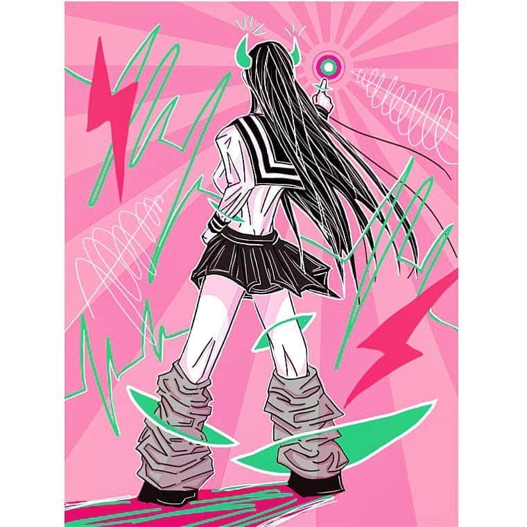 牧島輝さんのインスタグラム写真 牧島輝instagram 昨晩描いた絵 可愛く描けたかな 少しずつデジタル慣れてきたかも すごく便利で いい感じ 絵 イラスト セーラー服 雷 5月22日 13時25分 Maximumhikaru