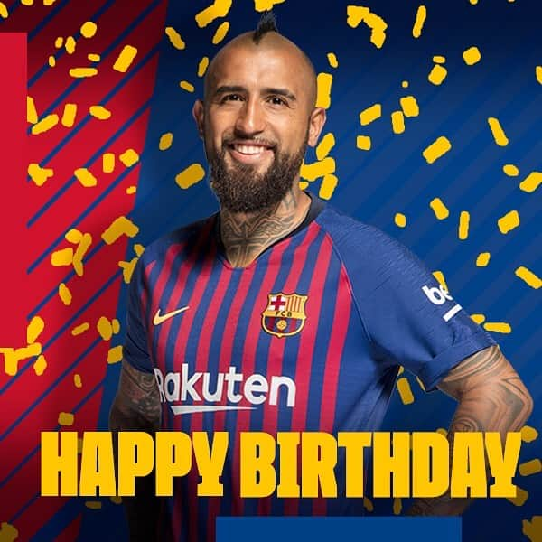 FCバルセロナさんのインスタグラム写真 - (FCバルセロナInstagram)「🎂 ¡Feliz cumpleaños, @kingarturo23oficial! 🎁 🎉 Happy Birthday! | Per molts anys! 🎉」5月22日 17時52分 - fcbarcelona