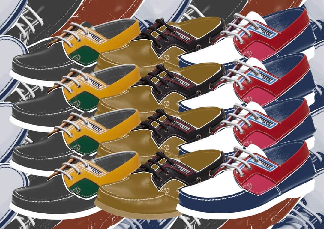 プラダさんのインスタグラム写真 - (プラダInstagram)「Discover new #PradaSS19 boat shoes, an expression of modern casual elegance, via link in bio. Collage by @oma.eu」5月22日 18時36分 - prada