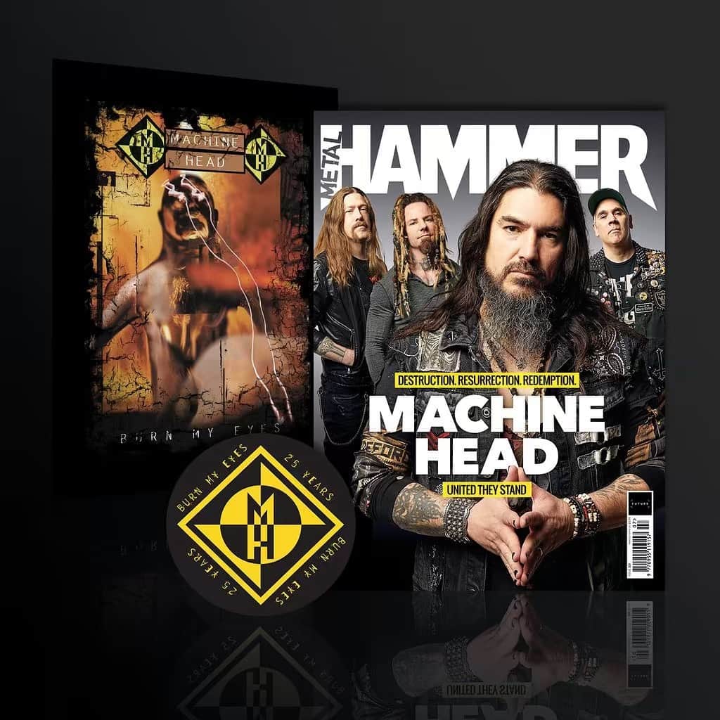METAL HAMMERさんのインスタグラム写真 - (METAL HAMMERInstagram)「Machine Fucking Head: United They Stand. Inside the most unlikely reunion of 2019 - featuring a free exclusive 25th anniversary patch and Burn My Eyes poster #MachineHead #BurnMyEyes #MetalHammer #HeavyMetal #90sMetal」5月22日 18時53分 - metalhammeruk