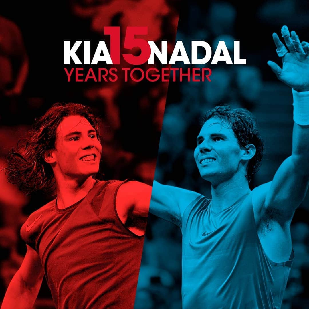 ラファエル・ナダルさんのインスタグラム写真 - (ラファエル・ナダルInstagram)「I look back 15 years ago and it seems incredible to me everything we’ve achieved. Thank you friends of @kiaspain, for trusting me then, during and now. Can’t wait to see what our future holds.」5月22日 18時58分 - rafaelnadal
