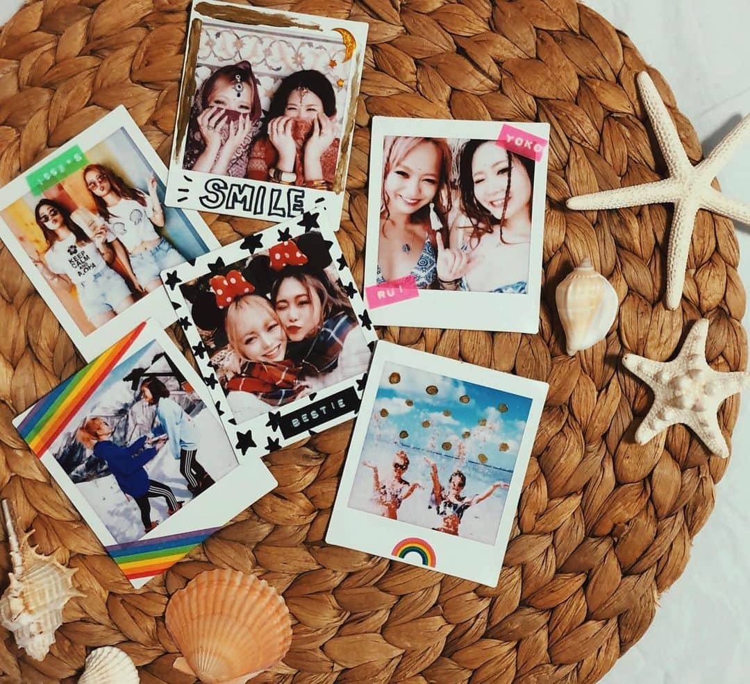 YOKOのインスタグラム：「5/6Happy Birthday My bestie RUI💖 . . 2週間近く経っちゃったけど(笑) . 出会ってからもう10年とか恐ろしいよね😂 . . 思い出をちょこっと♡ 写真が大量すぎて選べなかったのでスクロールして目に入ったやつで🌈 . . これだけでもいろんなとこ行ってるな〜 これからもいろんなとこ行こうね🌏💕 . . #happybirthday#instaxlife」
