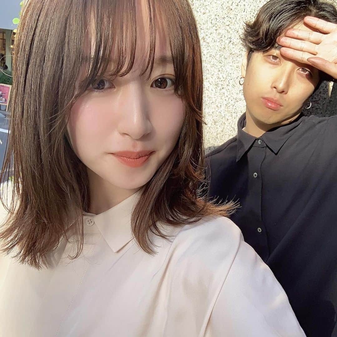 鹿沼憂妃さんのインスタグラム写真 - (鹿沼憂妃Instagram)「お金ちゃんありがとう💇‍♀️ 顔まわりにちょっとだけレイヤーさん💗 カラーはミルクティーのような🥐 #SHIMA #newhair #newcolor #milktea」5月22日 20時01分 - shika_0225