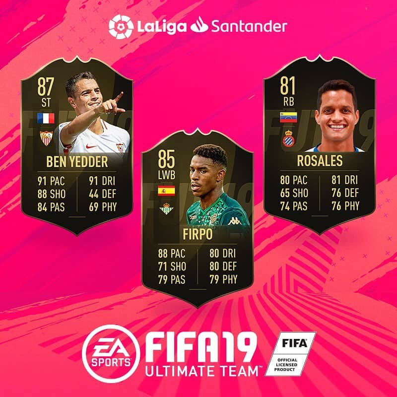 LFPさんのインスタグラム写真 - (LFPInstagram)「Three #LaLigaSantander players into the #TOTW of @easportsfifa_es! 🔝🎮 ❤️ @wissbenyedder 💚 @juniorfirpo3 💙 @robertico_r • #LaLiga #RealBetis #SevillaFC #Espanyol #BenYedder #JuniorFirpo #Rosales #FIFA19」5月23日 5時37分 - laliga