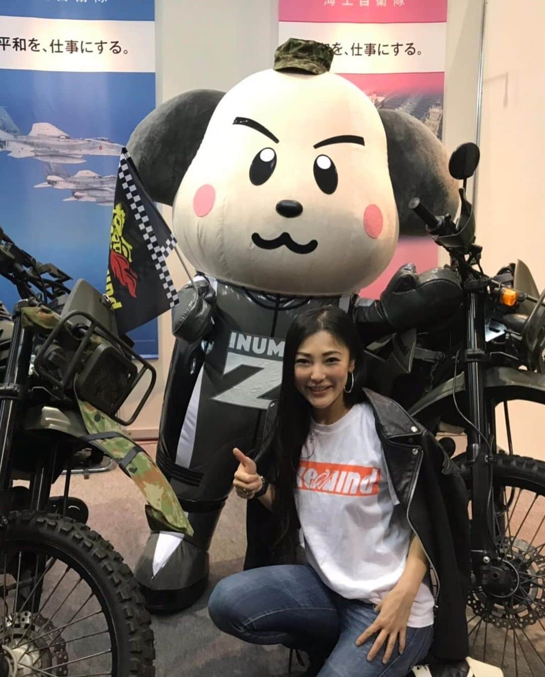 福山理子さんのインスタグラム写真 - (福山理子Instagram)「いまさらモーターサイクルショー2019やっと完結？ 次は東京編 大阪でお会いしたみなさまありがとうございました #レフリーKC #大阪モーターサイクルショー #3月のお話し #aprilia  #より良い二輪社会を築くために #ホッカイダー #イヌメンZ #福子さん #ティムソン #自衛隊バイク #自衛隊のバイク」5月23日 1時07分 - rikofukuyama