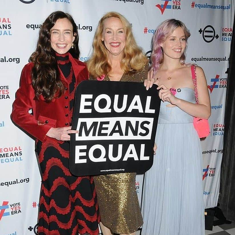 ジョージア・メイ・ジャガーさんのインスタグラム写真 - (ジョージア・メイ・ジャガーInstagram)「So proud of my sister @lizzyjagger for putting on the incredible @equalmeansequal event last night. Most Americans believe we already have equal rights. We have one more state to win. Did you know women working full time, based on median annual full-time earnings, earn 78 cents to every dollar a man earns and African American women only make 64 cents, and Latina women only 54 cents to every dollar a man earns under the law in the United States. Support the Equal Rights amendment #equalmeansequal Thanks to all these ladies for hosting with me @theodorarichards @amysacco @parishilton @mashondatifrere @nataliewhiteforequalrights @juleswstylist_」5月23日 2時24分 - georgiamayjagger