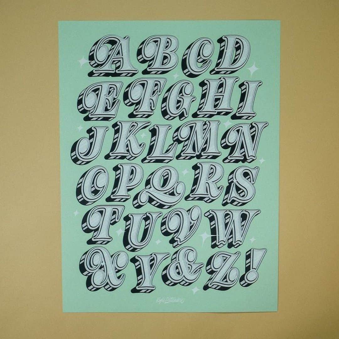 Dribbbleさんのインスタグラム写真 - (DribbbleInstagram)「Do you know your AB&C's? The amazing @heykyle made you this beautiful reminder just in case—and even threw in the beloved ampersand. Poster is 18x24'' and ships flat. Shop link in bio.⠀ ⠀ #shopdribbble #dribbble #lettering」5月23日 3時01分 - dribbble