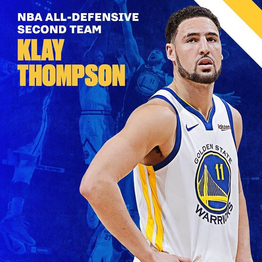 ゴールデンステート・ウォリアーズさんのインスタグラム写真 - (ゴールデンステート・ウォリアーズInstagram)「👏 Klay Thompson has been selected to the 2018-19 NBA All-Defensive Second Team」5月23日 3時05分 - warriors