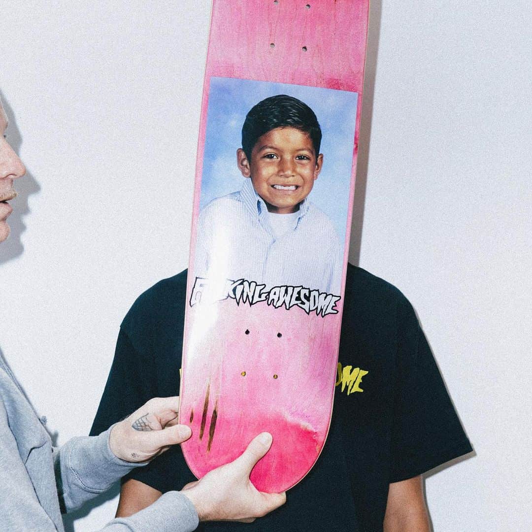 ルーイ・ロペスのインスタグラム：「Out Now‼️ Available at the Hollywood Store, Online & Shops | Boards Stickers Shirts all that 🎭 @fuckingawesome #FAworldentertainment」