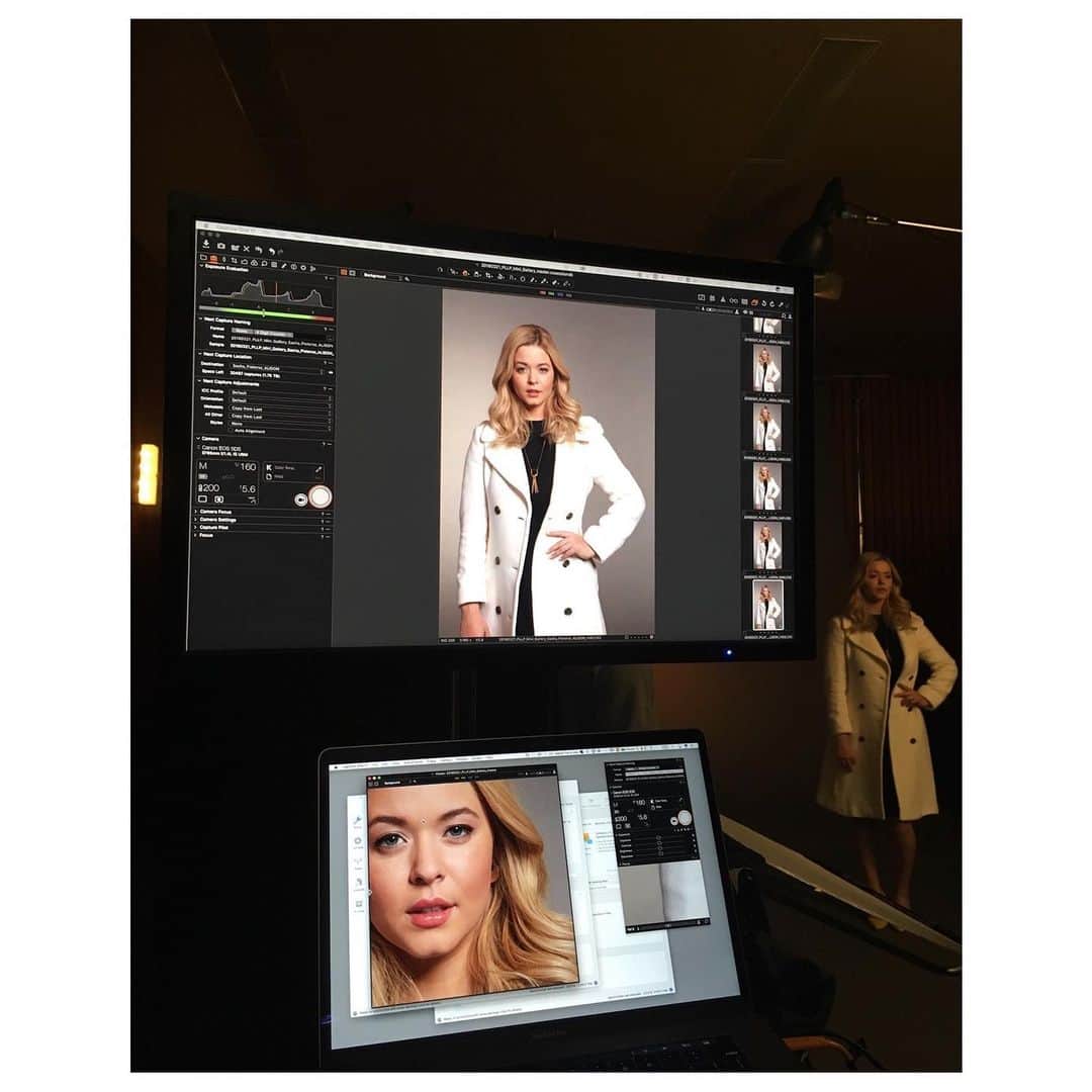 サーシャ・ピーターズのインスタグラム：「Shooting #plltheperfectionists has been an absolute pleasure! I’m so blessed to have worked with yet another amazing cast and crew! We’ve put a lot of laughter, blood, sweat, and tears into this show. I hope you enjoy the finale as much as I loved filming it! Here’s a few memories. (ALSO...missing @evanbittencourt and @kellyrutherford in these 😭)」