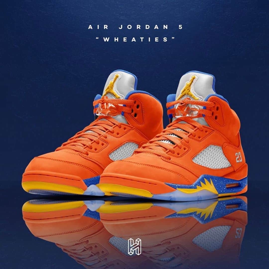 Sneakgalleryさんのインスタグラム写真 - (SneakgalleryInstagram)「Double Tap if you’d COP these if they dropped! 🔥 Air Jordan 5 inspired by one of MJ’s many Wheaties box appearances! #SNEAKGALLERY」5月23日 3時50分 - sneakgallery